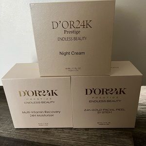 New D’ or 24K peel, night cream, and moisturizer